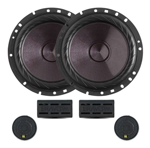 Kit 2 Vias Bravox 6 Pol Premium Cs60p - 120w Rms O Par