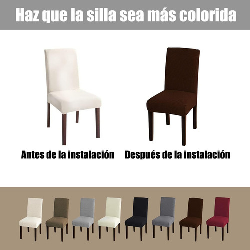 Set De 4 Fundas Para Sillas De Comedor Cubre Elastico
