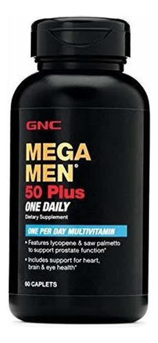 Gnc Mega Men 50 Plus Una Multivitamina Diaria Para Hombres,