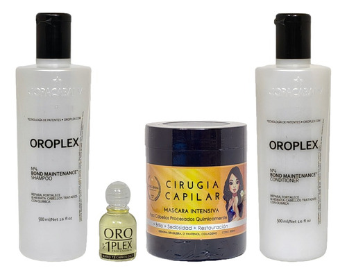 Kit Shampoo+acondicionador+crema+ampolla Oroplex Copacabana