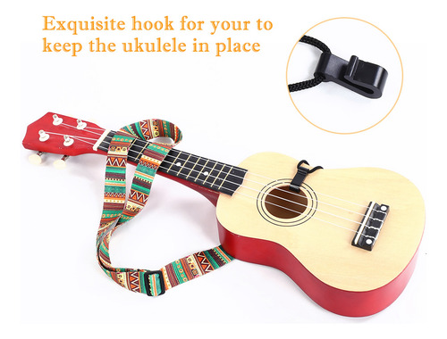 Con Correa De Ukelele Hook Para Mini Guitarra Bajo Y