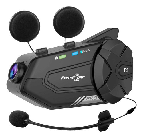 Manos Libres Casco Moto Freedconn R1 Pro Camara 2k Bluetooth