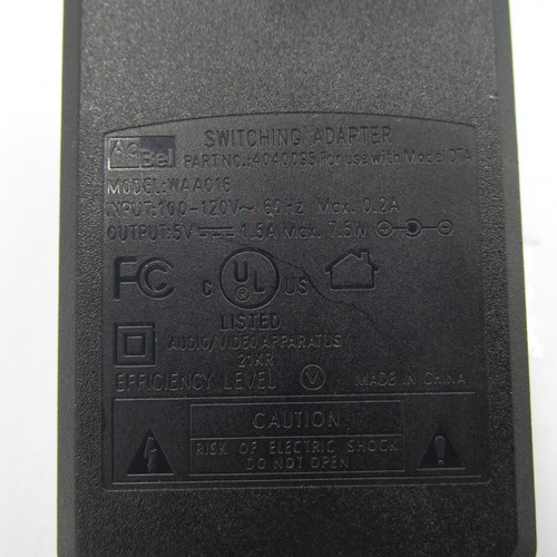 Adaptador Corriente Acbel Waa016 4040095 7.5w 1.5a 5v (Usado)