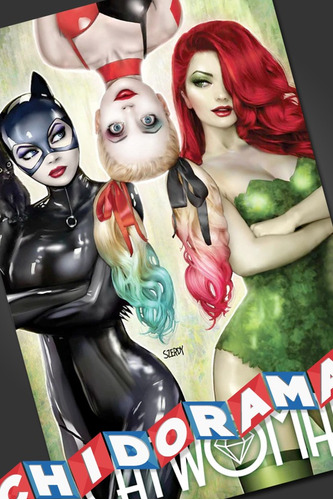 Comic - Catwoman #50 Sexy Szerdy Harley Quinn Poison Ivy