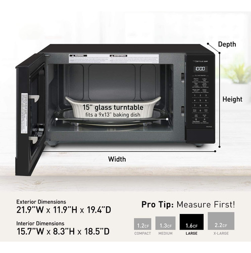 Microonda Panasonic Nn-sn75lb Con Inversor De Conteo Ciclóni