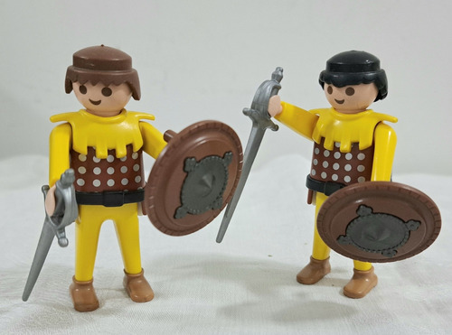 Playmobil 2 Soldados Medievales Escudo Espada 1993 G25