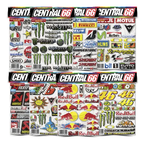 comprar Cartela 146 Adesivos Resinados Dragão Tutto Moto The Doctor