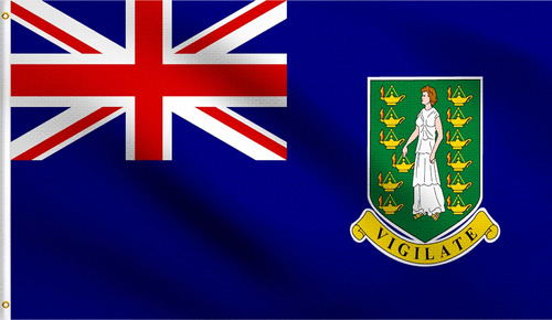 Dmse Bandera De Islas Vírgenes Británicas (100% Poliéster Re
