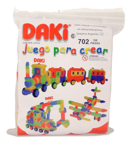 Daki 702 Bolsa Con 108 Piezas Bloques Ruedas Mundo Manias