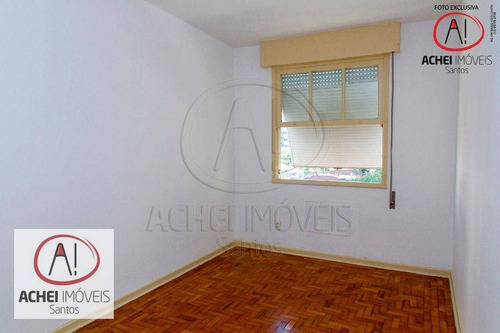 Imagem 20 de 28 de Apartamento Com 3 Dormitórios, Dependência Completa, Vaga Demarcada À Venda, 93 M² Por R$ 540.000 - Gonzaga - Santos/sp - Ap10669