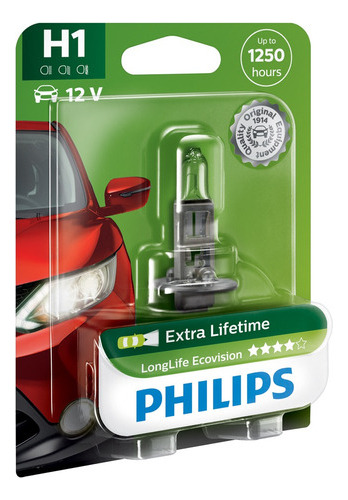 Ampolleta Long Life H1 De 12v Y 55w Base P14,5s Philips