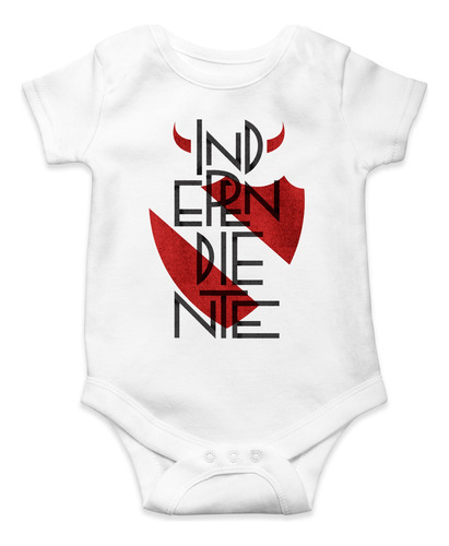 Body Para Bebé Independiente Diseño Escudo Diablo Letras