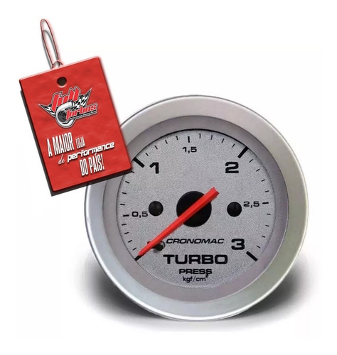 Imagem 1 de 1 de Pressão Turbo Cronomac Racing 52mm Manômetro 2kg