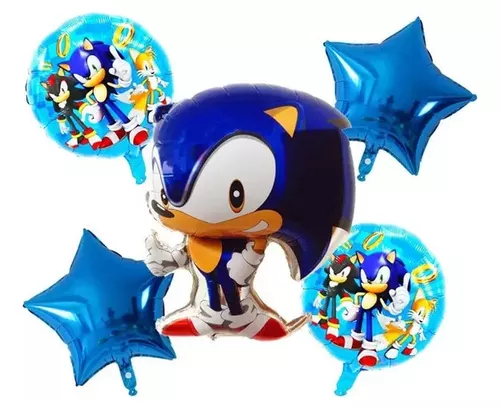 Set 5 Globos Sonic Metalizados