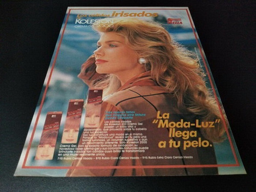 (pb950) Publicidad Clipping Tintura Crema Gel Koleston 2000