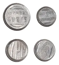 Comprar Fichas Cospeles Monedas  Moneda Subte Lote X4 Son Distintas 