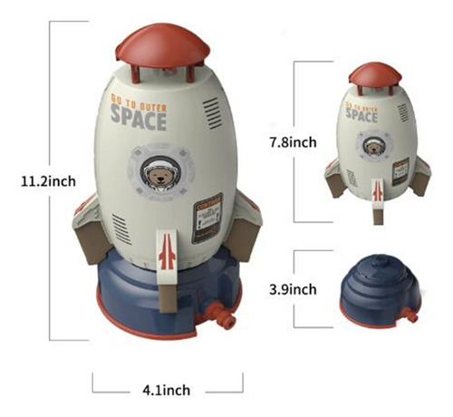Rocket De Agua A Presión De Juguete Para Jardín De Verano, C