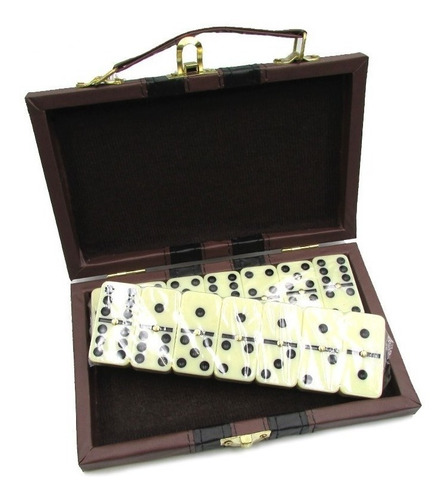 Domino Fichas Grandes En Estuche De Cuerina Jlt 7890