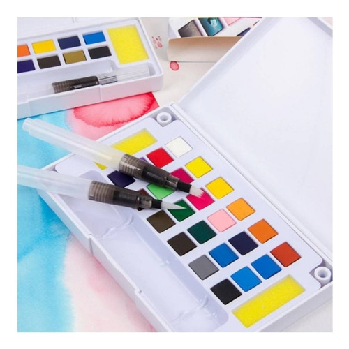 Imagem 5 de 6 de Aquarela Estojo Com 18 Cores - Solid Water Color-s1