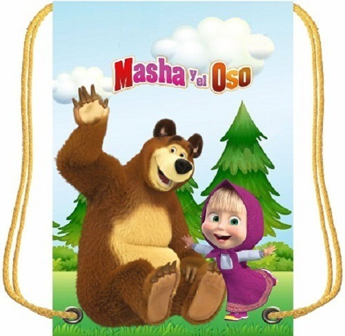 50 Morralitos Dulceros Masha Y El Oso - Unisex - + Regalo