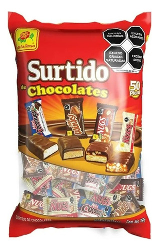 2 Pza Chocolates De La Rosa Surtidos 750 G