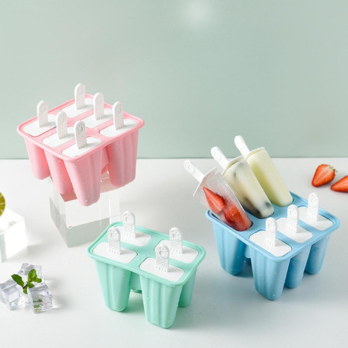 Moldes De Silicona Para Helado, Barra De Jugo, 4 Celdas Rosa