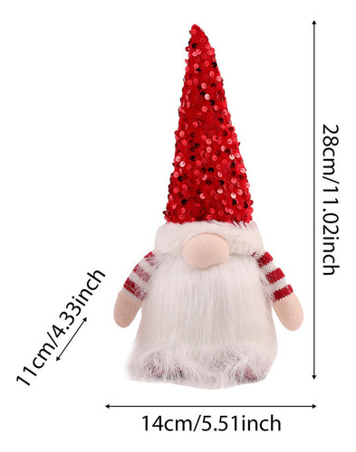 . Muñeco Decorado Con Lentejuelas Rudolph, Elfo Gnomo