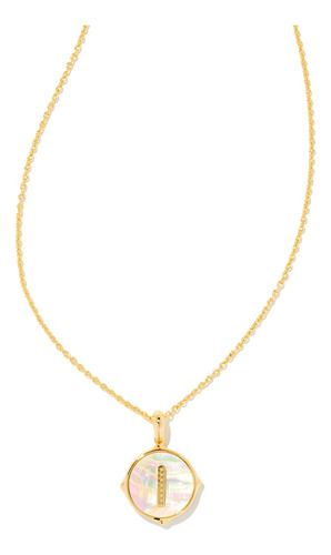 Kendra Scott Letra I Collar Con Colgante Reversible De Disco