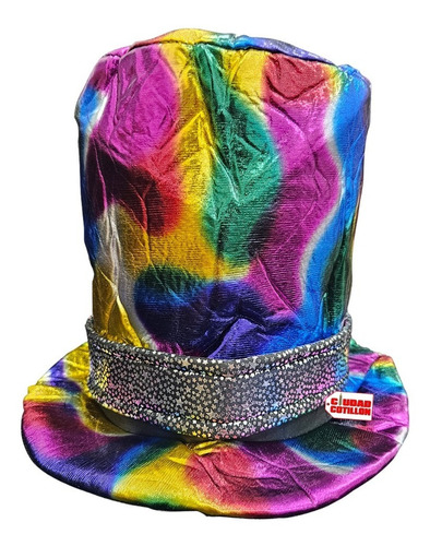 Galerón Arcoiris Holográfico Sombrero Gorro -ciudad Cotillón