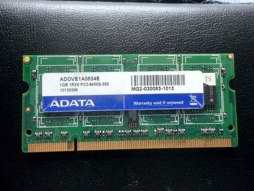 Memoria Para Laptop Adata Pc2-6400 Ddr2 De 1 Gb