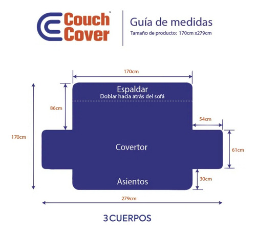Cobertor Protector De Sofá De 3 Cuerpos Couch Cover - Outlet