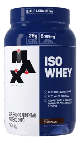 Suplemento en pó Max Titanium Iso Proteínas de ISO Whey sabor cho...