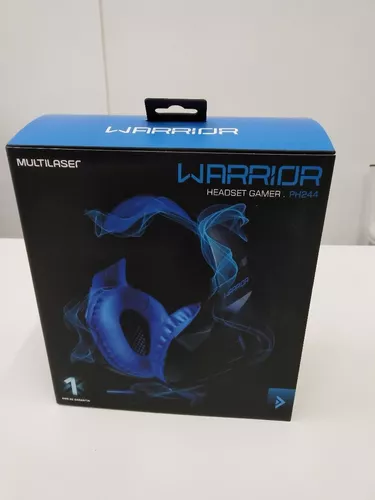 Headset Gamer Warrior 2.0 com LED USB Preto e Azul