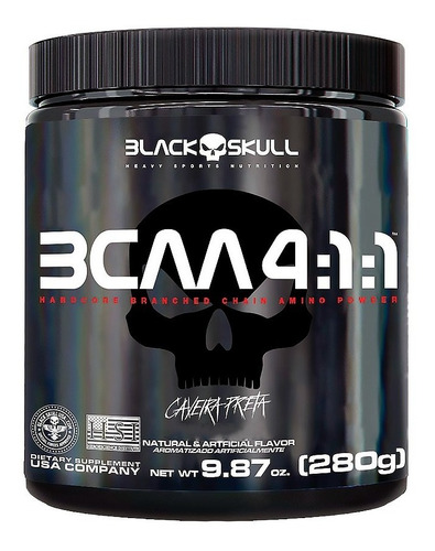 Bcaa Em Pó 4:1:1 - Black Skull 280g - Lançamento