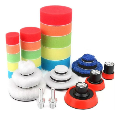 Kit De Esponjas Para Pulir Auto De 3 Tamaños 29 Piezas Youni