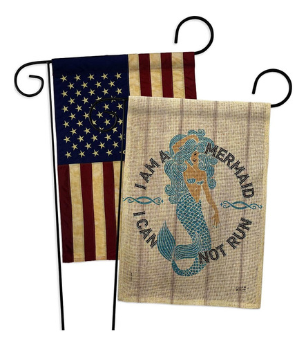 Bandera De Jardín De Arpillera Con Texto En Inglés I Am Mer