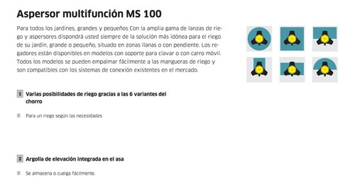 Regador Aspersor 6 Chorros Multifunción Ms 100 Karcher