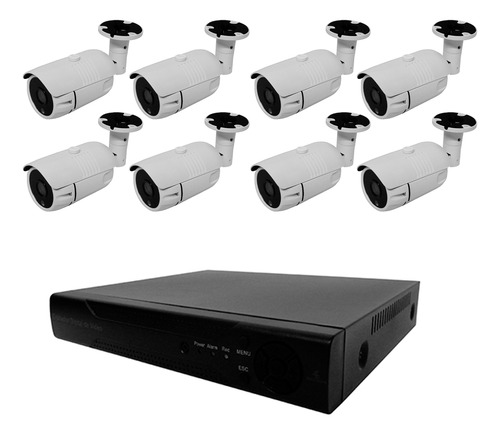 Kit Video Vigilancia Cctv 4k 8 Camaras Bullet Ultra Hd 8 Mp