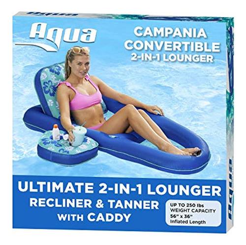 Aqua Campania Ultimate 2 En 1 Tumbona Reclinable Y Bronceado