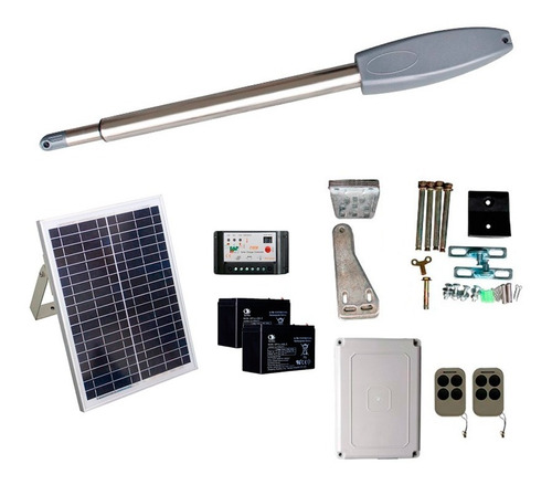 Kit Motor Pivotante 1 Hoja Hasta 3,5 Mts 24v Y Panel Solar