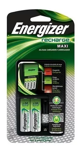 Combo Cargador Pilas Recargables + 2 Pilas AA - Energizer