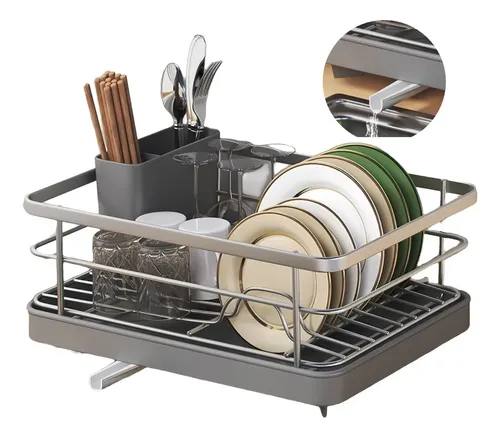 Escorredor De Louça Porta Inox  Com 360° Automática Drenagem