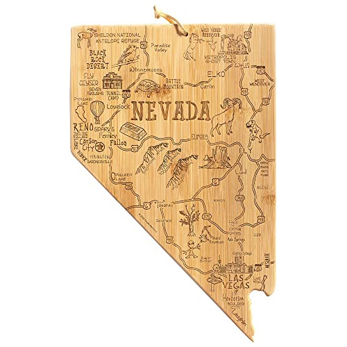 Destination Nevada State Shaped Serving And Cutting Boa...