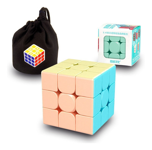 Cubo Rubik Moyu 3x3 Meilong Macaron Stickerles +estuche Flex