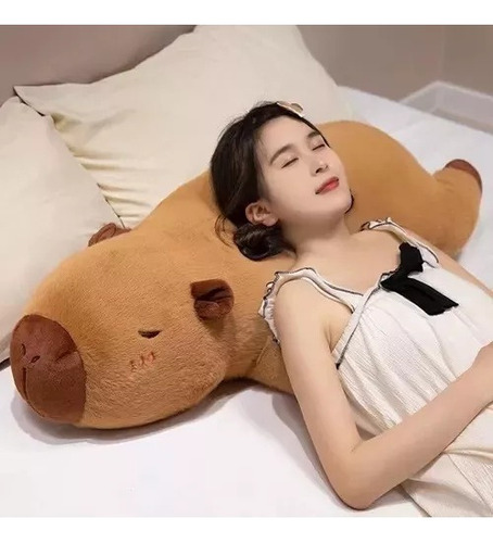 Ch Almohada Felpa Peluche Capibara Larga For Dormir 60cm