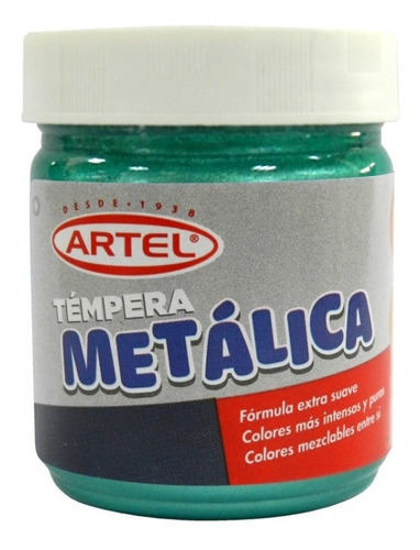 Tempera Metalica Plata 100ml Artel - Todos Los Colores