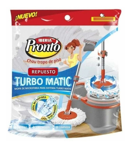 Imagen 3 de 4 de Repuesto Mopa Blanca Pronto Iberia Turbo Matic