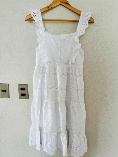 Vestido Blanco Zara Broderie