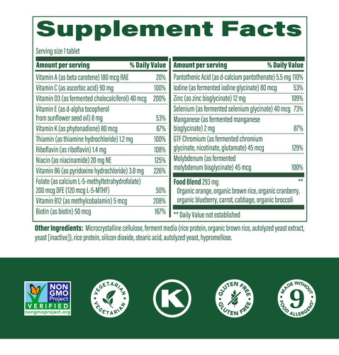 Multivitamínico Megafood Para Hombres Mayores De 55 Años, Un