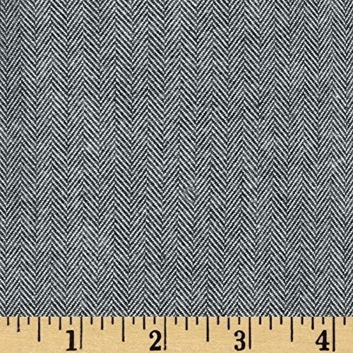 Kaufman Shetland Franela Espiga Tela Gris Por El Patio